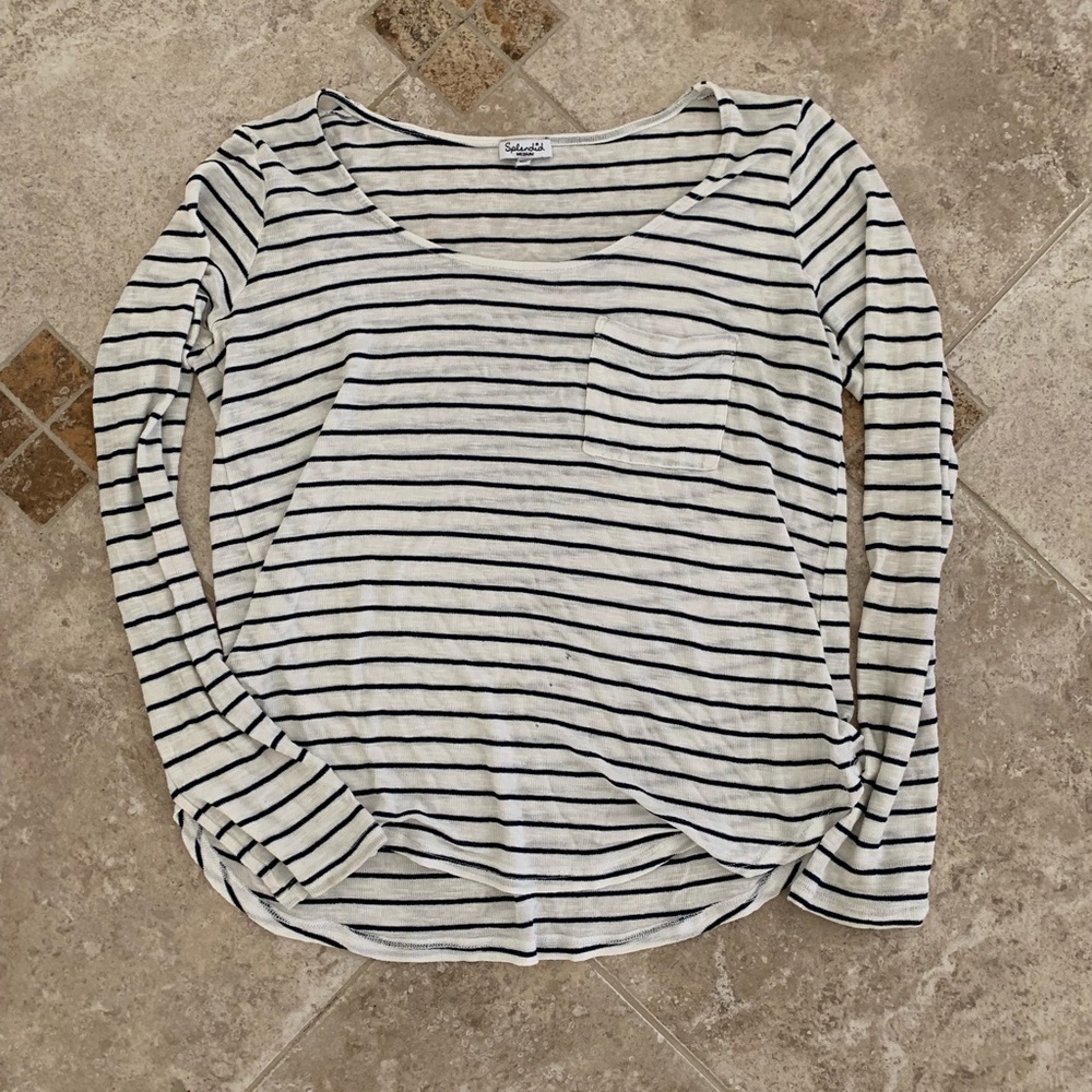 Women’s Splendid white and navy top, size M